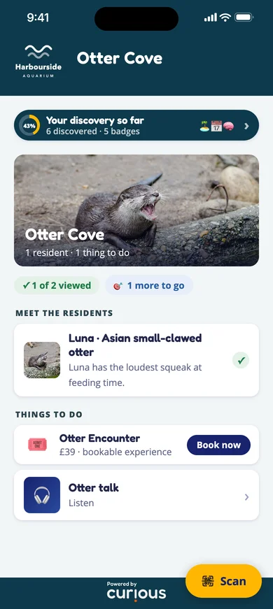 Otter Cove, with the Otter Encounter to book at £39