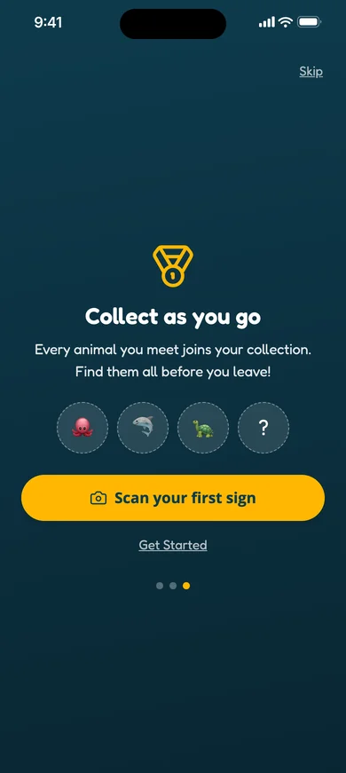 Collect as you go: every animal joins your collection